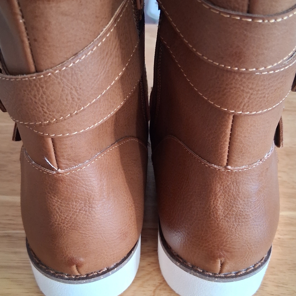 BOC Women's Brown Moto Boots - Picture 6 of 8